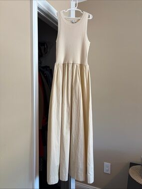 Moon River mix material maxi dress